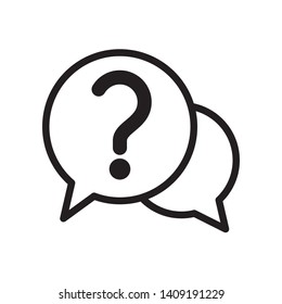 Question mark icon in trendy outline style design. Vector graphic illustration. Suitable for website design, logo, app, and ui. Editable vector stroke. EPS 10.