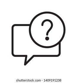 Question mark icon in trendy outline style design. Vector graphic illustration. Suitable for website design, logo, app, and ui. Editable vector stroke. EPS 10.