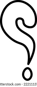 question mark icon using a relaxed outline