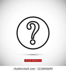 Question mark icon, Vector EPS 10 illustration style