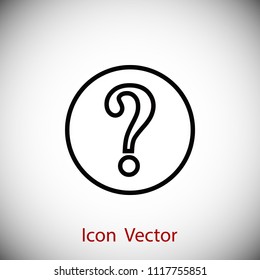 Question mark icon, Vector EPS 10 illustration style