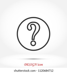 Question mark icon, Vector EPS 10 illustration style