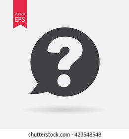 Question mark icon vector. Frequently asked questions, FAQ, Support sign Isolated on white background. Trendy Flat style for graphic design, logo, Web site, social media, UI, mobile app, EPS10