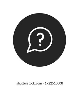 Question mark icon vector. Help sign