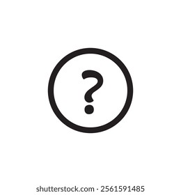 Question mark icon. vector Help symbol black trendy style illustration for web and app..eps