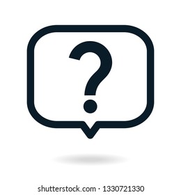 Question mark  icon. Vector illustration flat design for web, social media, app.