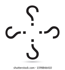 Question mark icon vector illustration on white background