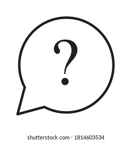 ilustración de vector de icono de signo de interrogación
