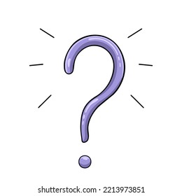 Marca de preguntas, Icono de pregunta. Ilustración vectorial para impresión, fondos, cubiertas y embalaje. La imagen se puede usar para tarjetas de felicitación, carteles, pegatinas y textiles. Aislado sobre fondo blanco.