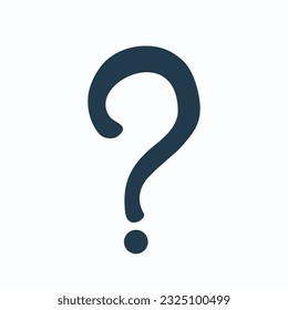 Question mark icon. Vector illustration isolated on white background, flat style.