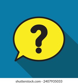 question mark icon, vector illustration