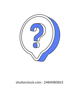 Question mark icon vector illustration.