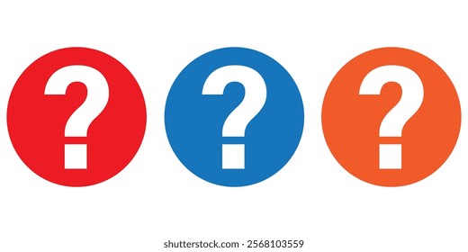 Question mark icon vector illustration on white and black  background design eps 10 