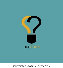 Question mark icon, vector illustration. with light bulb design. Asking questions. Asking for help. Don't ask. Need information. Question.