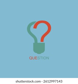 Question mark icon, vector illustration. with light bulb design. Asking questions. Asking for help. Don't ask. Need information. Question.