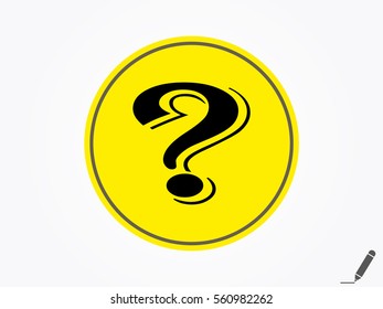 question mark icon, vector illustration eps10