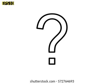 question mark icon, vector illustration eps10