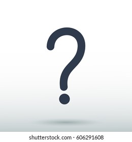 question mark icon, vector illustration. Flat design eps 10