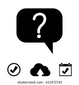 question mark icon, vector illustration. Flat design eps 10