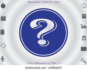 question mark icon, vector illustration eps10