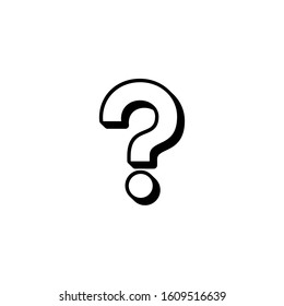 Question mark icon vector sign. Support symbol.