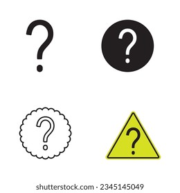 question mark icon vector template illustration logo design
