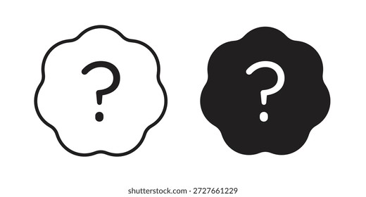 Signos de interrogación colección. Iconos planos lineales delgados y negros