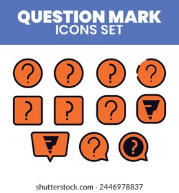 Question Mark Icons Set Vector Question Mark Illustration Curiosity Question Sign Vector Why