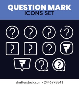 Question Mark Icons Set Vector Question Mark Illustration Curiosity Question Sign Vector Why