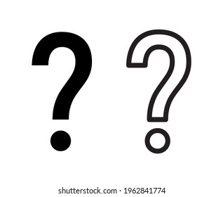 Question mark icons. Vector illustration.