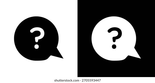 Signo de interrogación iconos colección de Ilustración vectorial. iconos en blanco y negro.