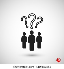 question mark icon,stock vector illustration flat design style