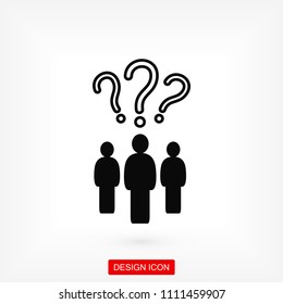 question mark icon,stock vector illustration flat design style