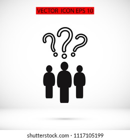 question mark icon,stock vector illustration flat design style
