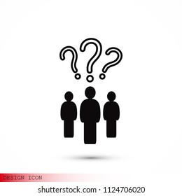 question mark icon,stock vector illustration flat design style