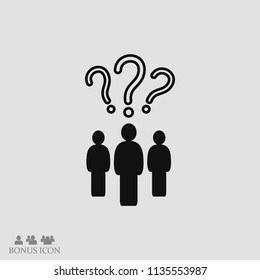question mark icon,stock vector illustration flat design style
