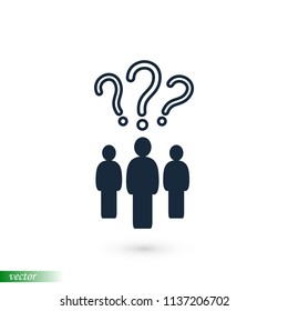 question mark icon,stock vector illustration flat design style