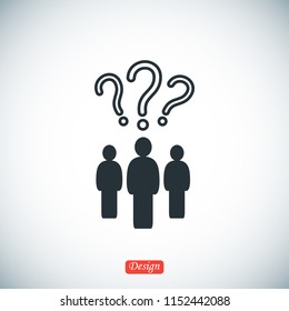 question mark icon,stock vector illustration flat design style