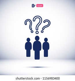 question mark icon,stock vector illustration flat design style