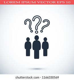question mark icon,stock vector illustration flat design style