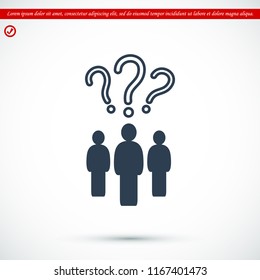 question mark icon,stock vector illustration flat design style