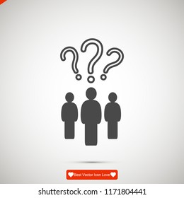 question mark icon,stock vector illustration flat design style