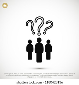 question mark icon,stock vector illustration flat design style