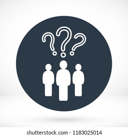 question mark icon,stock vector illustration flat design style