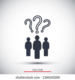 question mark icon,stock vector illustration flat design style