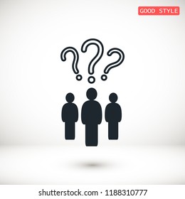 question mark icon,stock vector illustration flat design style