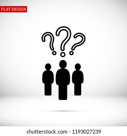 question mark icon,stock vector illustration flat design style