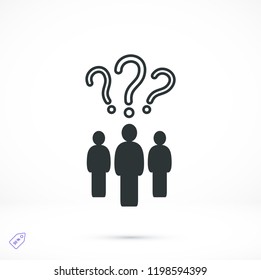 question mark icon,stock vector illustration flat design style