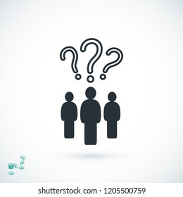 question mark icon,stock vector illustration flat design style
