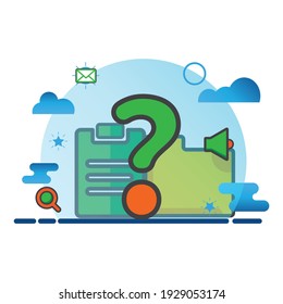 question mark illustration. Flat vector icon. can use for, icon design element,ui, web, app.